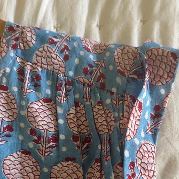 Oliphant Blue Top with Red Floral Design - Picture 2 of 8